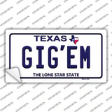 Gigem Texas Novelty Sticker Decal