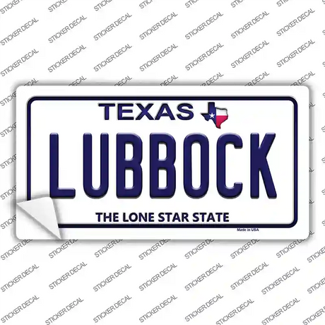 Lubbock Texas Novelty Sticker Decal