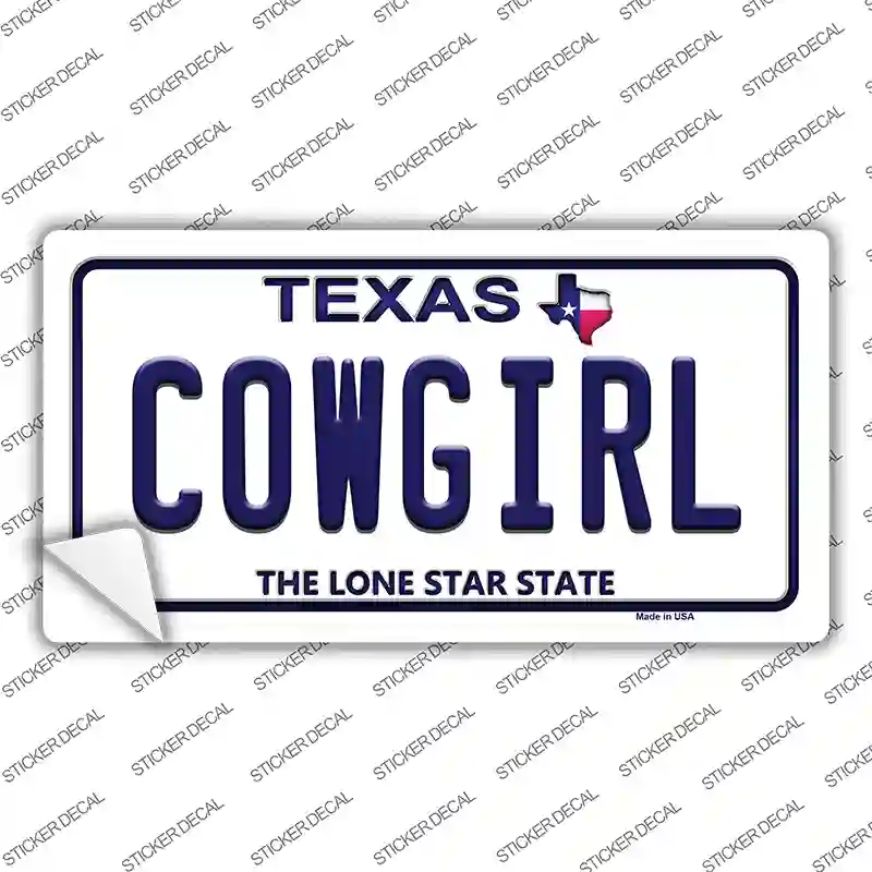 Cowgirl Texas Novelty Sticker Decal