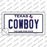 Cowboy Texas Novelty Sticker Decal