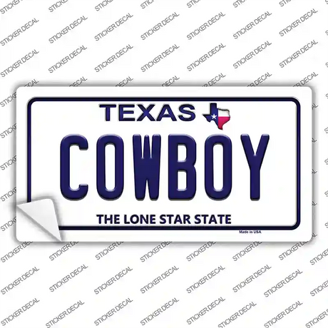 Cowboy Texas Novelty Sticker Decal