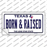 Born and Raised Texas Novelty Sticker Decal