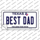 Best Dad Texas Novelty Sticker Decal