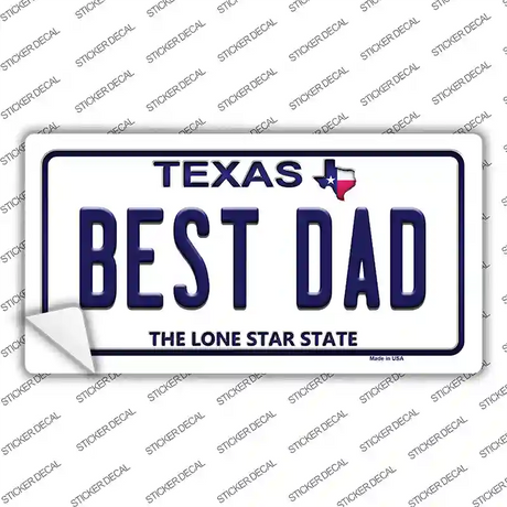 Best Dad Texas Novelty Sticker Decal