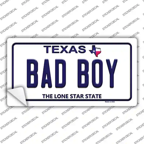 Bad Boy Texas Novelty Sticker Decal