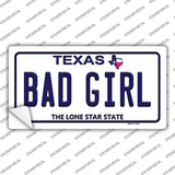 Bad Girl Texas Novelty Sticker Decal