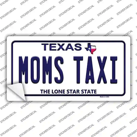 Moms Taxi Texas Novelty Sticker Decal
