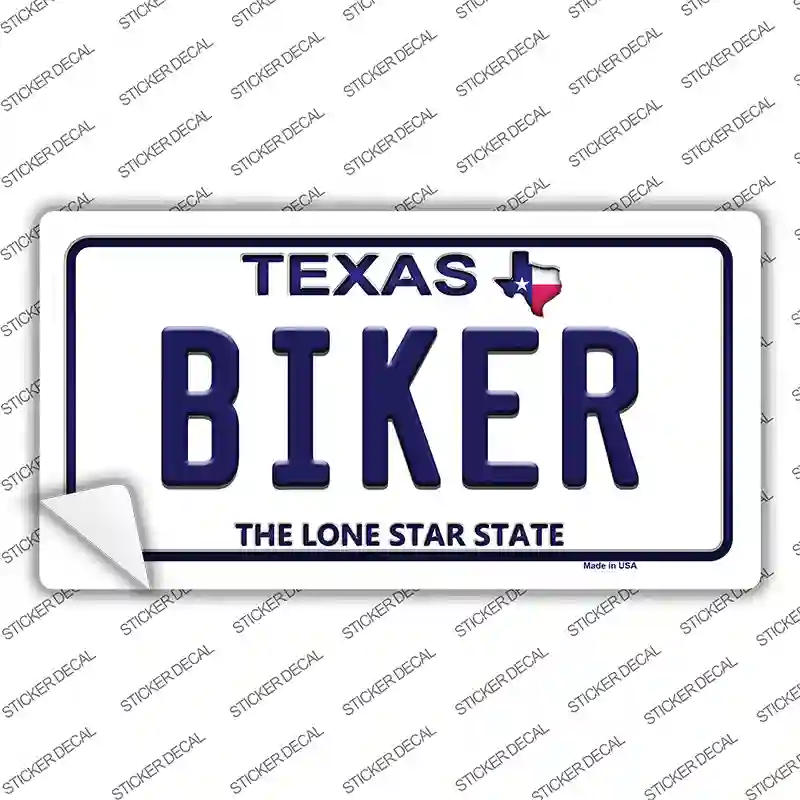 Biker Texas Novelty Sticker Decal