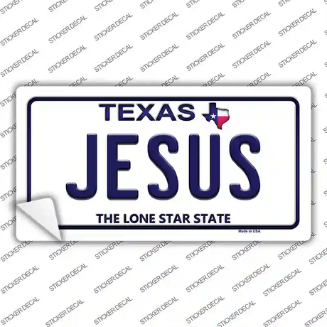 Jesus Texas Novelty Sticker Decal
