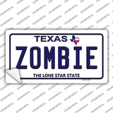 Zombie Texas Novelty Sticker Decal