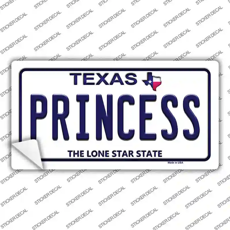Princess Texas Novelty Sticker Decal