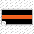 Thin Orange Line Novelty Sticker Decal