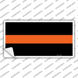 Thin Orange Line Novelty Sticker Decal