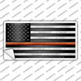 American Flag Thin Orange Line Novelty Sticker Decal