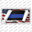 Thin Blue Line Scroll Novelty Sticker Decal