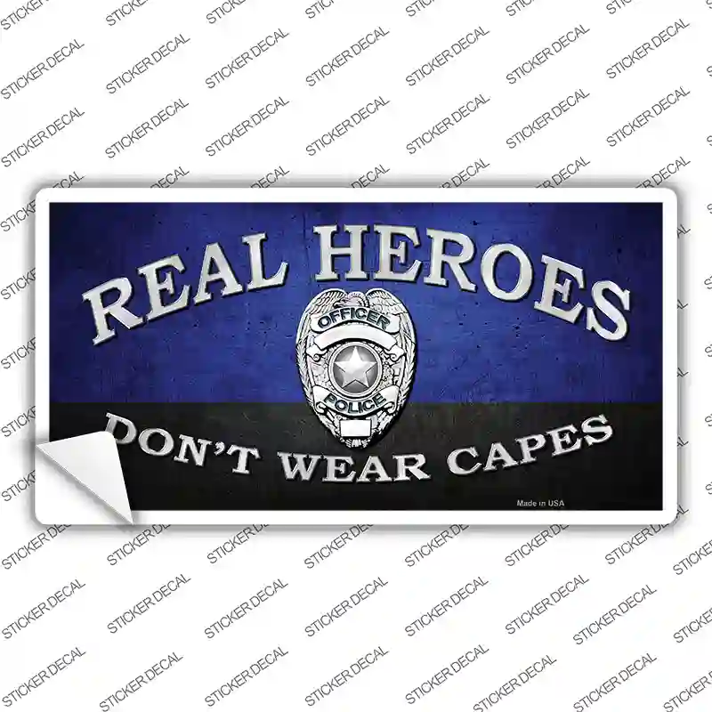 Real Heroes Blue Novelty Sticker Decal