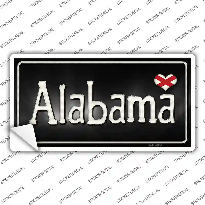 Alabama Flag Script Novelty Sticker Decal
