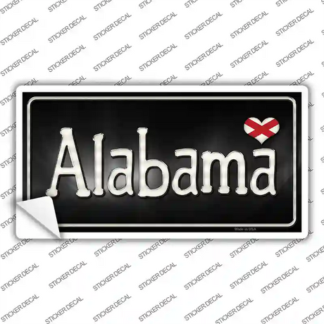 Alabama Flag Script Novelty Sticker Decal