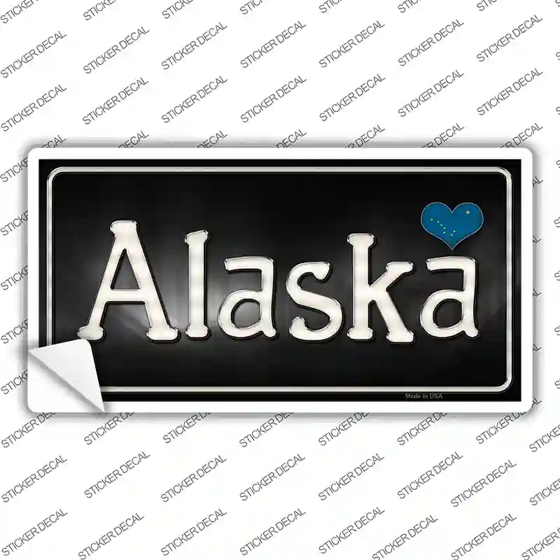 Alaska Flag Script Novelty Sticker Decal