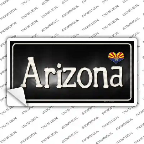 Arizona Flag Script Novelty Sticker Decal