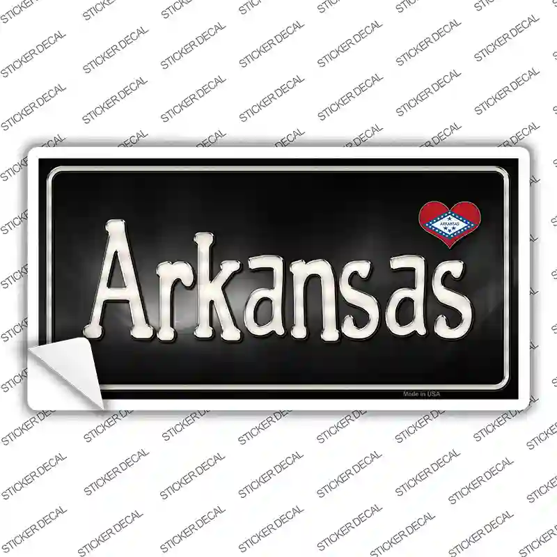 Arkansas Flag Script Novelty Sticker Decal