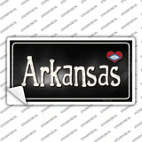 Arkansas Flag Script Novelty Sticker Decal