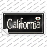 California Flag Script Novelty Sticker Decal