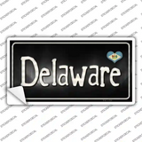 Delaware Flag Script Novelty Sticker Decal