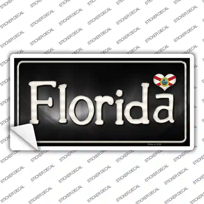 Florida Flag Script Novelty Sticker Decal