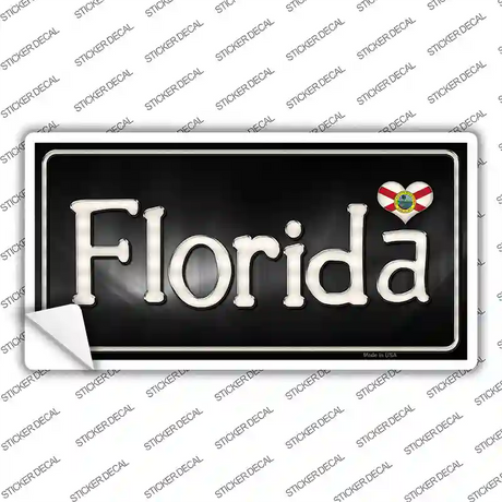 Florida Flag Script Novelty Sticker Decal