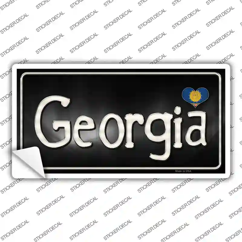 Georgia Flag Script Novelty Sticker Decal
