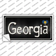 Georgia Flag Script Novelty Sticker Decal