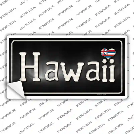 Hawaii Flag Script Novelty Sticker Decal