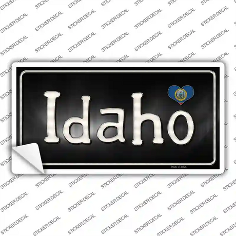 Idaho Flag Script Novelty Sticker Decal