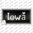 Iowa Flag Script Novelty Sticker Decal