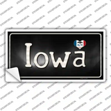 Iowa Flag Script Novelty Sticker Decal