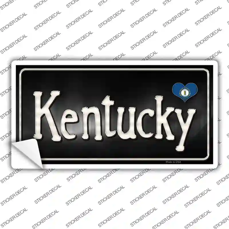 Kentucky Flag Script Novelty Sticker Decal