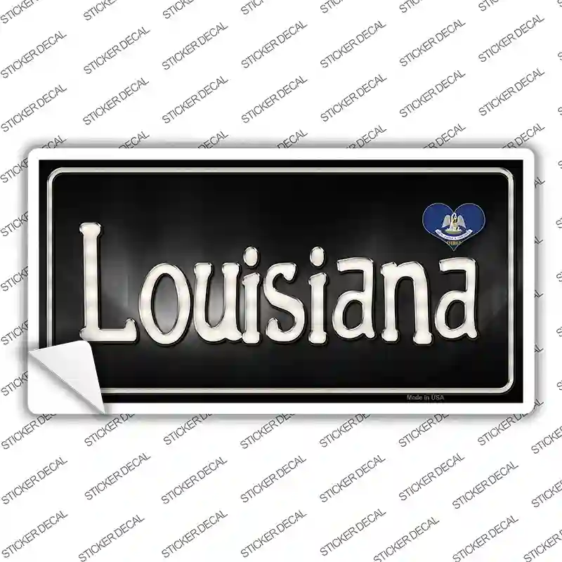 Louisiana Flag Script Novelty Sticker Decal