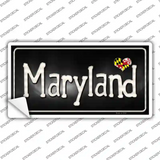 Maryland Flag Script Novelty Sticker Decal