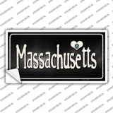 Massachusetts Flag Script Novelty Sticker Decal