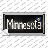 Minnesota Flag Script Novelty Sticker Decal
