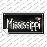 Mississippi Flag Script Novelty Sticker Decal