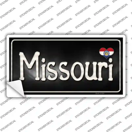 Missouri Flag Script Novelty Sticker Decal
