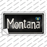 Montana Flag Script Novelty Sticker Decal