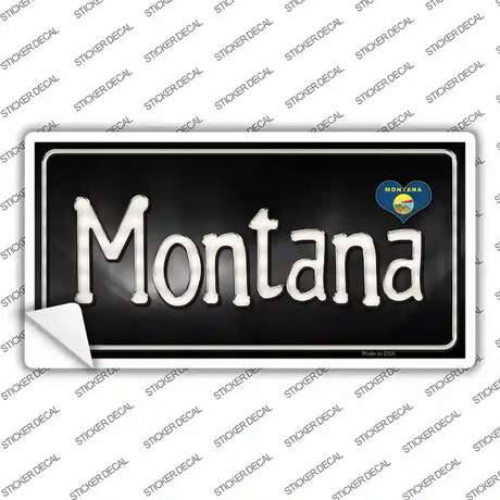 Montana Flag Script Novelty Sticker Decal