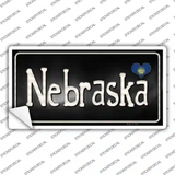 Nebraska Flag Script Novelty Sticker Decal