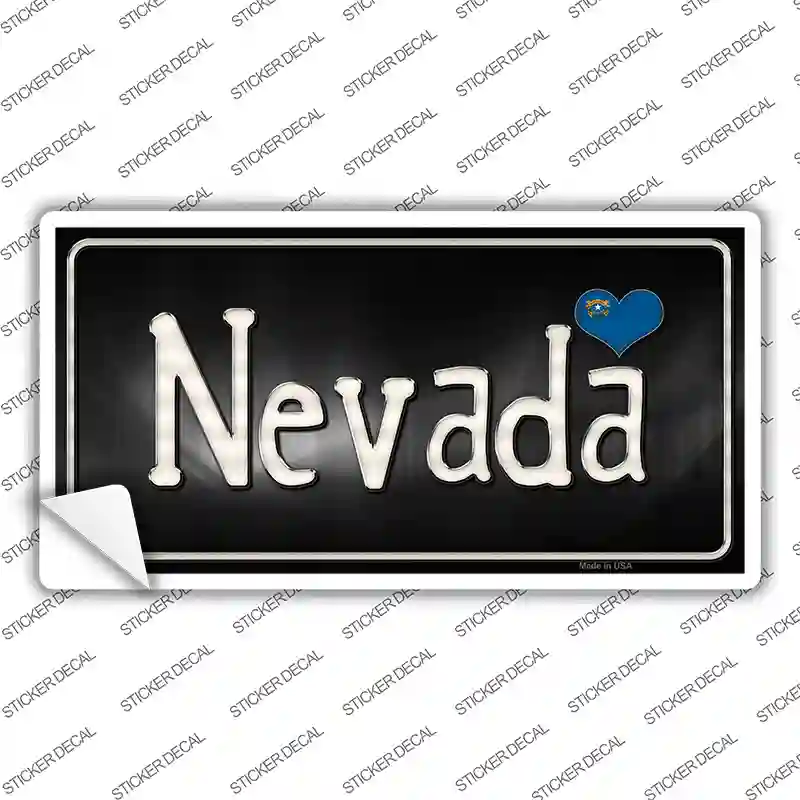 Nevada Flag Script Novelty Sticker Decal