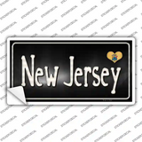 New Jersey Flag Script Novelty Sticker Decal