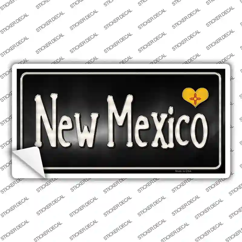 New Mexico Flag Script Novelty Sticker Decal