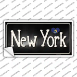 New York Flag Script Novelty Sticker Decal